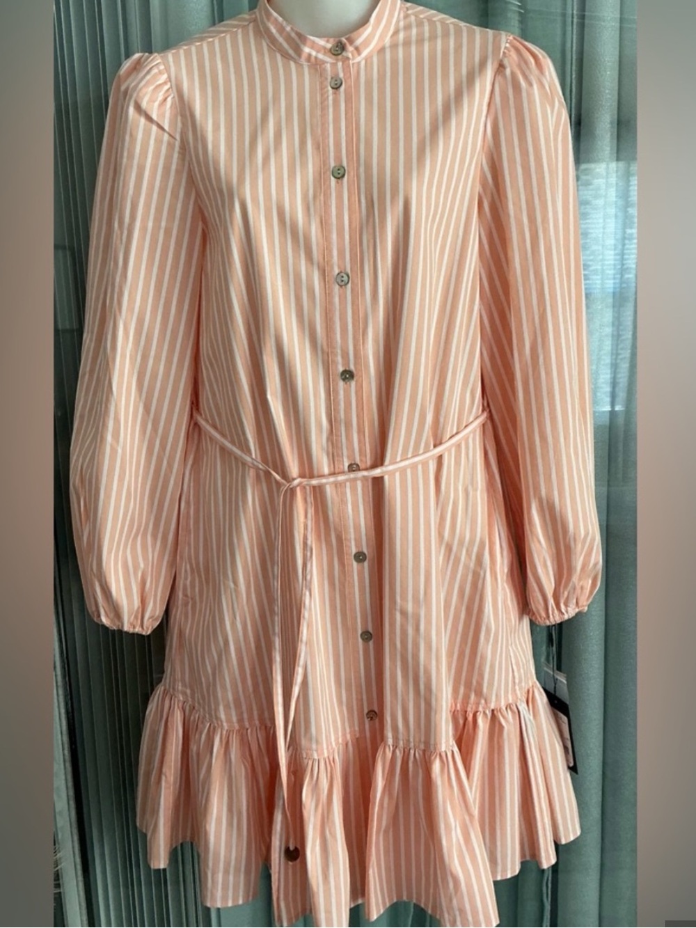Nicole Miller Long Sleeved Button Front
Poplin Shirt Dress